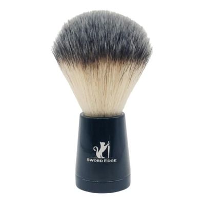 Eco-Friendly Shaving at Its Finest - Long-Lasting Sword Edge Vegan Shaving Brush for the Modern Gentleman (Black)