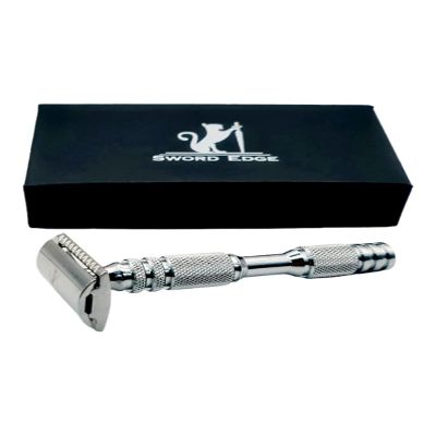 Conquer Shaving Mountains with the Sword Edge DE safety razor - "Breeze" (Also available with 2 in 1 OC+CC head base plate) (With Box, With 2 in 1 head)