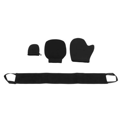 Self Tanning Glove Applicator, 4 Piece Double Sided Flocking Self Tanning Glove Applicator Kit Exfoliating Glove Back Lotion Applicator