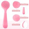 2Pack Silicone Face Brush Manual Face Scrub Brush Soft Facial Brushes Waterproof Exfoliating Face Brush Skin Friendly Face Cleaner Brush for Women and Men Blackheads Makeup Residues Removal(Pink) view 3