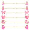 10/12PCS Breast Cancer Awareness Hair Clips for Women Pink Ribbon Hair Clips Fight Breast Cancer Hope Boxing Gloves Hairpins breast cancer Awareness Accessories Outfits Gifts view 1
