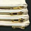 10pcs 12oz cotton canvas makeup bag with gold metal zip 7x10in canvas cosmetic pouch (natural) view 3