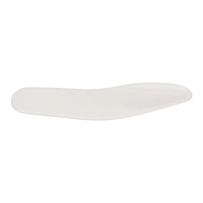 50pcs Mini Cosmetic Cream Spatula Curved Reusable Eye Cream Applicator Curved Cosmetic Scoop for Nail Glue White
