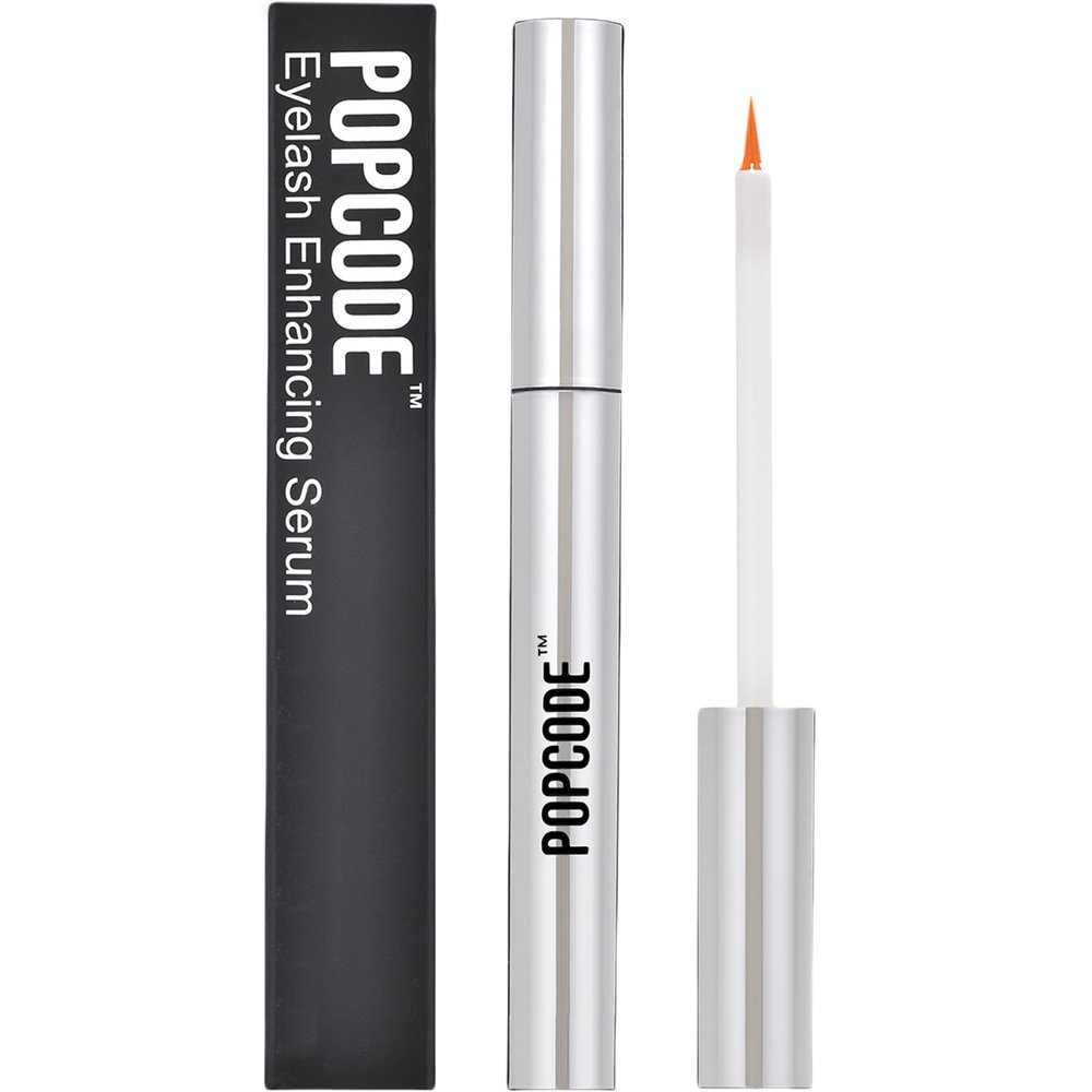 POPCODE Premium Eyelash Growth Serum with Natural Formula, Lash Serum for Eyelash Growth for Longer Fuller and Thicker Eyelash Serum 4.2ml