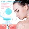 2Pack Silicone Face Brush Manual Face Scrub Brush Soft Facial Brushes Waterproof Exfoliating Face Brush Skin Friendly Face Cleaner Brush for Women and Men Blackheads Makeup Residues Removal(Blue) view 4