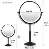 9" Height Adjustment Bathroom Mirror Free Standing and 10x Magnification LED Rechargeable, 360 Rotating Adjustment,Desk Shaving Mirror 3Colors(Black) view 2