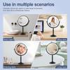 9" Height Adjustment Bathroom Mirror Free Standing and 10x Magnification LED Rechargeable, 360 Rotating Adjustment,Desk Shaving Mirror 3Colors(Black) view 4