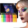 Blacklight Eye Liner | 12 Colors Rainbow Glow Neon Makeup Graphic Eye Liners | Waterproof Smudge-Proof Body Face Paint Makeup For Christmas view 1