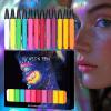 Blacklight Eye Liner | 12 Colors Rainbow Glow Neon Makeup Graphic Eye Liners | Waterproof Smudge-Proof Body Face Paint Makeup For Christmas view 3