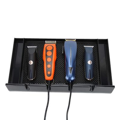 Barber Clipper Tray, Barber Clipper Holder Clipper Rack Anti Slip Black Salon Clippers Organizer Case, Professional Hair Trimmer Holder, Hairdresser Stylist Barbers Tools Box