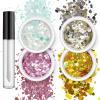 4 Box Fantasy Sequined Irregular Face Body Set Cosmetic Body Accessories For Festival Makeup Eyes view 3