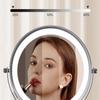 8 inch (About 20 cm) Large Illuminated Cosmetic Mirror,1X/ 5X Magnifying Mirror with Light, Double Sided Vanity Mirror,3 Color LED dimmable 5000mAh Rechargeable Luminous Magnifying Glass (Rose Gold) view 2