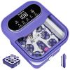 Ranjova Foot Spa Electric Rotary Massage, Collapsible Foot Bath with Heat, Bubble,Temp Control, and 24 Motorized Shiatsu Massage Balls, Pedicure Foot Spa for Feet Relaxation (Blue) view 1