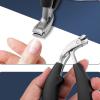 GPAHRRDNIJ Angled Head Toenail Clippers, Professional Ingrown Toe Nail Clippers for Thick Nails Seniors, Slanted Nail Clippers with Catcher, Super Sharp Curved Blade Grooming Tool (Black) view 3