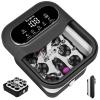 Ranjova Collapsible Foot Spa Electric Rotary Massage, Foot Bath with Heat, Bubble,Temp Control, and 24 Motorized Shiatsu Massage Balls, Pedicure Foot Spa Tub for Stress Relief (Black) view 1