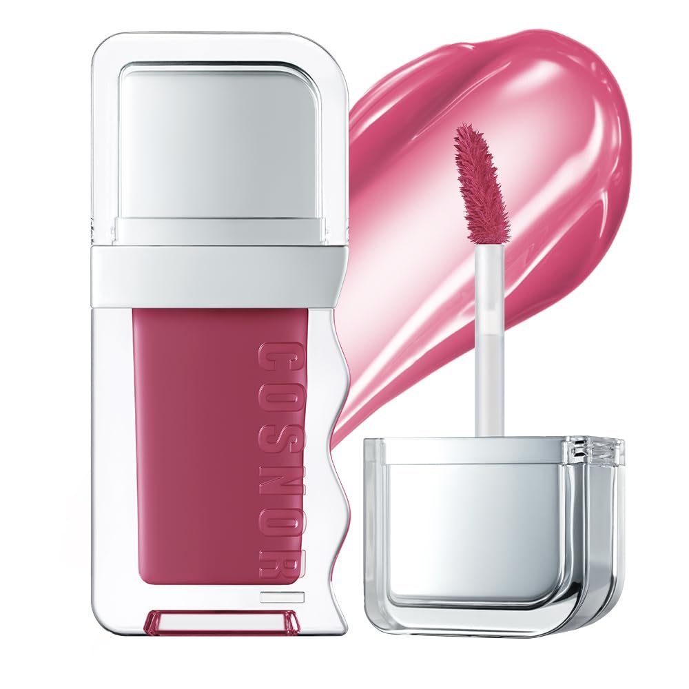 COSNORI Flow Wave Lip Tint - Vegan Glassy Lip Gloss, Lightweight & Long-lasting, Plant-derived Oil Moisturizer, K-Beauty (14 LOVEY FIG)