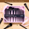 Jessup Makeup Brushes Set Jessup Make up Brushes 14Pcs Black Kabuki Foundation Eyeshadow Contour Concealer Powder Eyeliner Crease Eyebrow Blending Brush with Gift Box, T336-G view 2