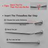 WOLAYI 16G 18G 20G Piercing Taper, G23 Titanium Threadless Insertion Pin Changing Tools, Flatback Earring Applicator Tool for Piercing Jewelry Cartilage Earrings Labret Studs Nose Stud Stretcher (2Pcs, 20G, Curved&Straight) view 3