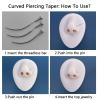 WOLAYI 16G 18G 20G Piercing Taper, G23 Titanium Threadless Insertion Pin Changing Tools, Flatback Earring Applicator Tool for Piercing Jewelry Cartilage Earrings Labret Studs Nose Stud Stretcher (2Pcs, 20G, Curved&Straight) view 4