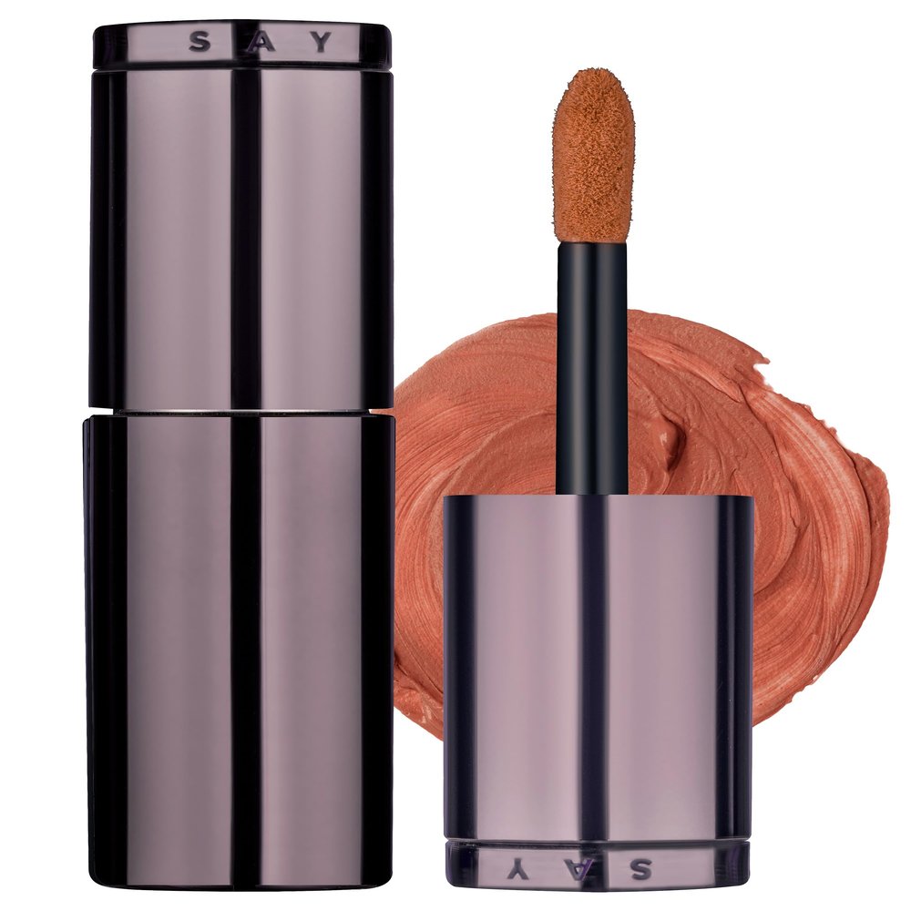 H HEVVY HEVVYMAKEUP Blurring Effect Lip Tint - Airy Velvet Matte Lips - Vegan, Longwear, Vibrant, Buildable Creamy Soft Texture - Korean Lip Makeup, Figgy Caramel, 0.13 fl.oz.