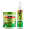 ORS Fortifying Creme Hairdress infused with Castor Oil for Strengthening Olive Oil Hold & Shine Wrap Set Mousse Infused with Coconut Oil for Restorative Shine - Bundle view 1