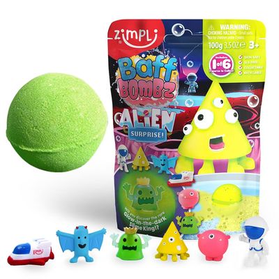 Large Alien Surprise Bath Bomb, The Bath Bomb Contains 1 of 6 Surprise Fruit Toys to Collect, Mystery Toys for Boys & Girls, Collectible Toy, Party Bag Favours Fillers, Novelty & Gag Toys