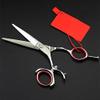 5.5 inch 440c Left Hand Rotation Cut Hair Scissors Clipper Scissor Barber Cutting Shears Hairdressing Scissors view 4