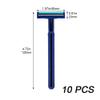 Wiywef 10pcs Portable Men's Razor Manual Beard Trimmer Practical Travel Shaver with Long Handle Safety Razor for Home Hotel view 2