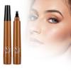 2025 New Magic Eyebrow Pencil, 4-Tip Microblade Brow Pen, Waterproof Contouring Pen Natural Gap Filling Brow Makeup (Light Brown) view 1