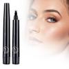 2025 Magic Eyebrow Pencil, 4-Tip Microblade Brow Pen, Waterproof Contouring Pen, Natural Gap Filling (Black) view 1