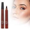 2025 New Magic Eyebrow Pencil, 4-Tip Microblade Brow Pen, Waterproof Eyebrow Makeup (Red Brown) view 1