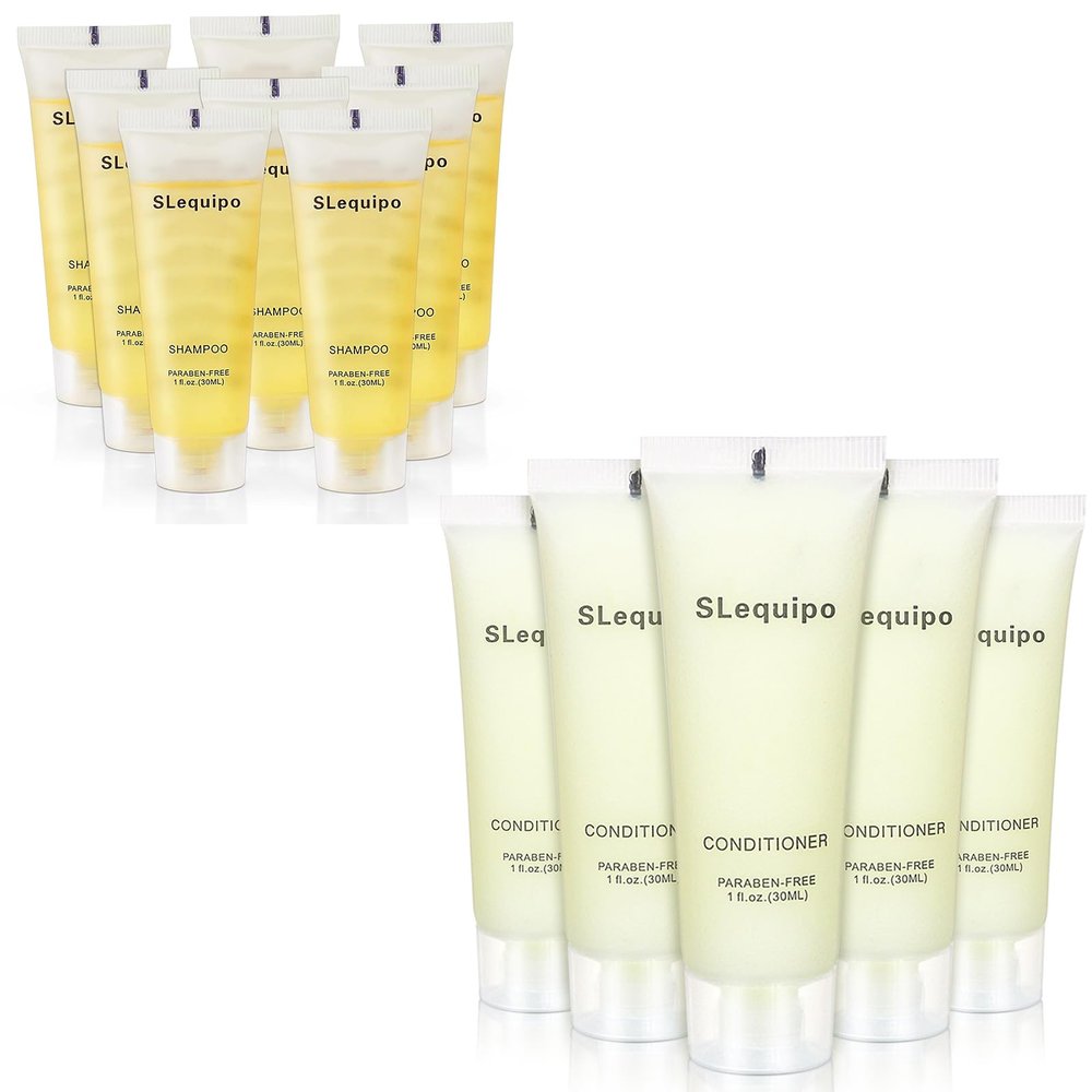 100 Pack Travel Size Refreshing Shampoo Amenities, 1fl oz Mini Shampoo Bottles bundle with Travel Size Conditioner Bulk (1 fl oz, 200 Pack), Refreshing Hotel Conditioner