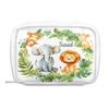 Kxnvtyeop Cute Monkeys Leaf Wreath Personalized Makeup Bag with Name Cosmetic Bag Customized Travel Toiletry Bag Makeup Organizer for Women Men view 1