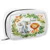 Kxnvtyeop Cute Monkeys Leaf Wreath Personalized Makeup Bag with Name Cosmetic Bag Customized Travel Toiletry Bag Makeup Organizer for Women Men view 3