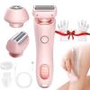 Razor for Women, Electric Razor for Women, Dual Head Shaver Waterproof Lady (Pink) view 1