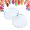 2PCS Nail Art Palettes Color Mixing Toning Glass False Eyelashes Glue Hold Makeup Palette view 3