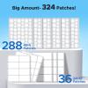 LitBear Large Pimple Patches, 5 Sizes 324 Patches Big Acne Patches, XL Hydrocolloid Bandages for Full Face, Forehead, Chin, Nose, Body, Back, Neck & Chest, Stirp, Square Large hydrocolloid Patch view 4