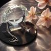 Crystal Tassel Headband for Women,Sparkly Rhinestone Fake Earrings Hair Chain Hairhoop Wedding Bridal Bejewelled Hairband for Girls Boho Headpieces Bachelorette Party Hair Accessories (Pearl White, 1) view 2