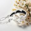 Crystal Tassel Headband for Women,Sparkly Rhinestone Fake Earrings Hair Chain Hairhoop Wedding Bridal Bejewelled Hairband for Girls Boho Headpieces Bachelorette Party Hair Accessories (Pearl White, 1) view 3