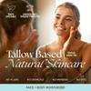 Eat My Face Grass-Fed Tallow Skincare & Nighttime Cream Bundle - Infused with Shea Butter, Cocoa Butter, Sea Buckthorn Oil & Vitamin E for Hydrated Youthful Skin -Vanilla & Lavender Scent - 4.0 fl oz view 2