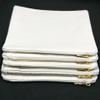 10pcs 12oz cotton canvas makeup bag with gold metal zip 7x10in canvas cosmetic pouch (white) view 2