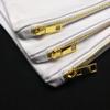 10pcs 12oz cotton canvas makeup bag with gold metal zip 7x10in canvas cosmetic pouch (white) view 4