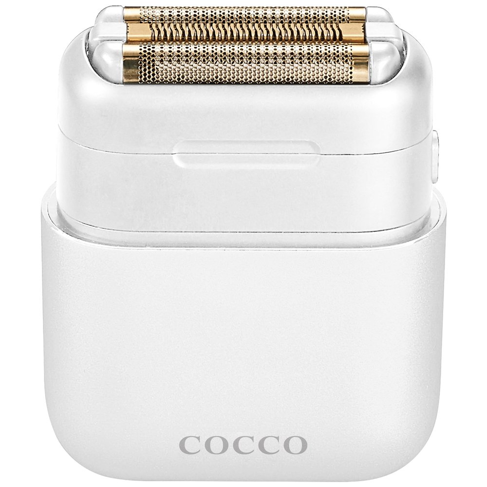 COCCO IMPACTO Foil Shaver for Men, Triple Gold Foil Electric Razor, Wet & Dry Use, Magnetic Replaceable Head, Intelligent Accelerator, 90-Min Runtime (White)