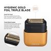 COCCO IMPACTO Foil Shaver for Men, Triple Gold Foil Electric Razor, Head Shaver for Bald Men, Wet & Dry Use, Magnetic Replaceable Head, Intelligent Accelerator, 90-Min Runtime  (Gold) view 2
