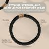 Knotty Luxe Hair Ponytail Holders, Set of 6 (Black Metallics) view 4