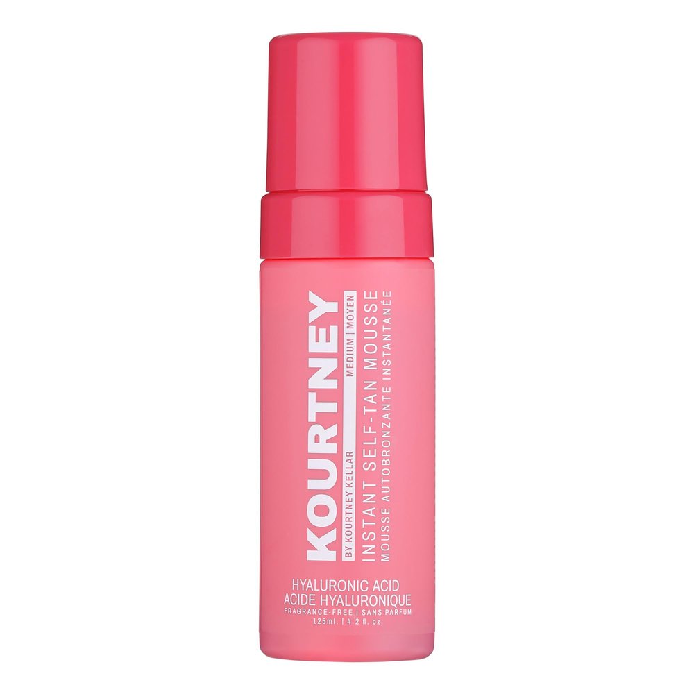 KOURTNEY Instant Self-Tan Mousse - Sunless Tanning Foam for Natural-Looking Glow - Easy to Apply Self Tan - Streak-Free Body Tanning - Medium - 4.2 oz
