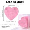 400 Pieces Nail Cotton Pads,1 Pull-Down Pump Dispenser Bottle, Super Absorbent Soft Non-Woven Eyelash Glue Wipes,Lash Extensions Glue Cleaning Wipes Nail Salon Supplies (Pink and White 2) view 3