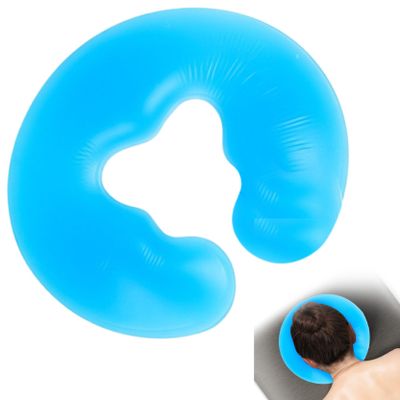 Massage Pillow Massage Headrest U-Shaped Soft  Comfortable Silicone Face Down Pillow Gel Prone Pillow Non-Slip Face Cradles with Hard Base for Massage Chairs, SPA Bed