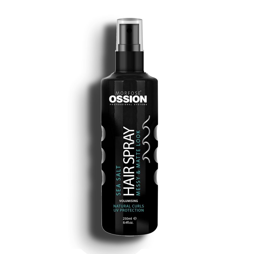 Morfose Ossion Sea Salt Spray for Men, Texturizing Spray for Short Hair, Matte Volumizing Pre Styler for Fades and Crops, Premium Barber Line, 8.45 Fl Oz