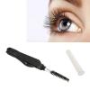 Double Head Eyebrow Eyelash Comb Women Foldable Portable Brow Mascara Brush Makeup Grooming Tool Black view 2